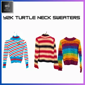 Y2K TURTLE NECK SWEATERS - 07 PCS